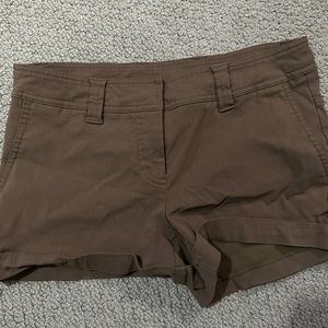 brown shorts
